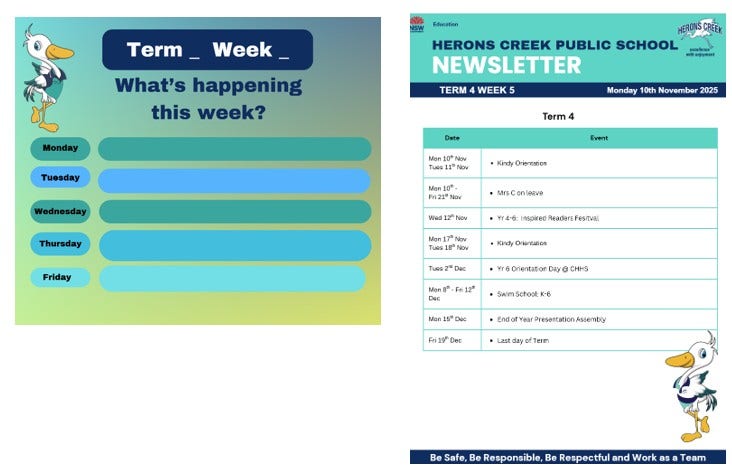 Picture of our school newsletter